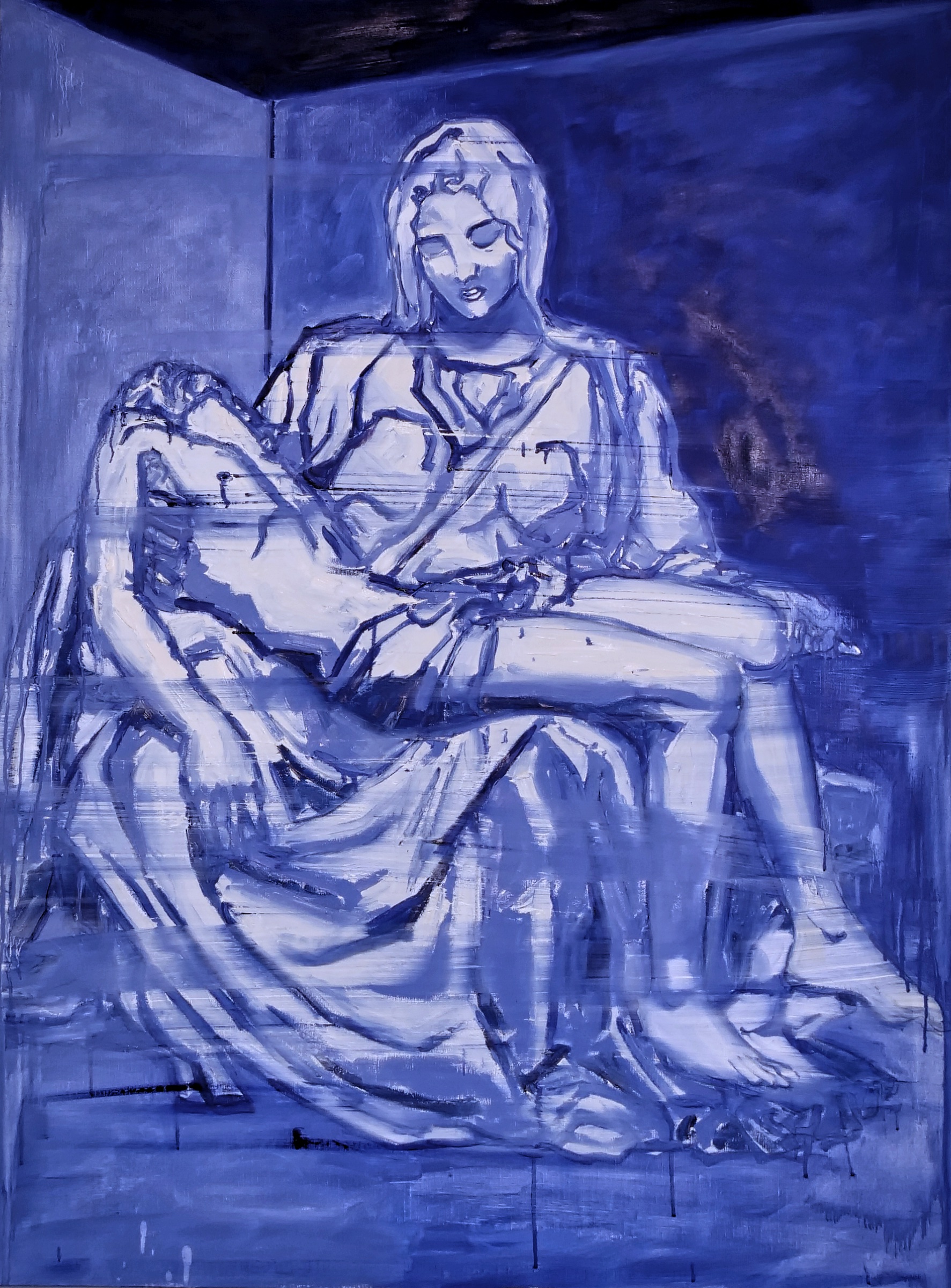 Pieta Au Plafond Bleu